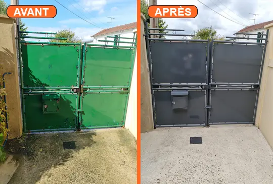 renovation portail 95 avant apres